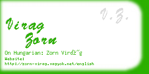 virag zorn business card